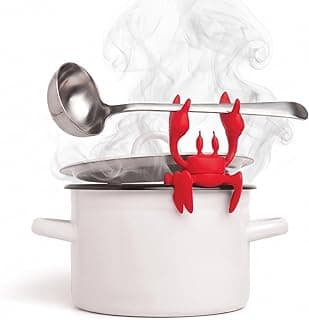 OTOTO Red the Crab Silicone Utensil Rest - Kitchen Gifts, Silicone Spoon Rest for Stove Top - Heat-Resistant Kitchen and Grill Utensil Holder - Non-Slip Spoon Holder Stove Organizer, Steam Releaser