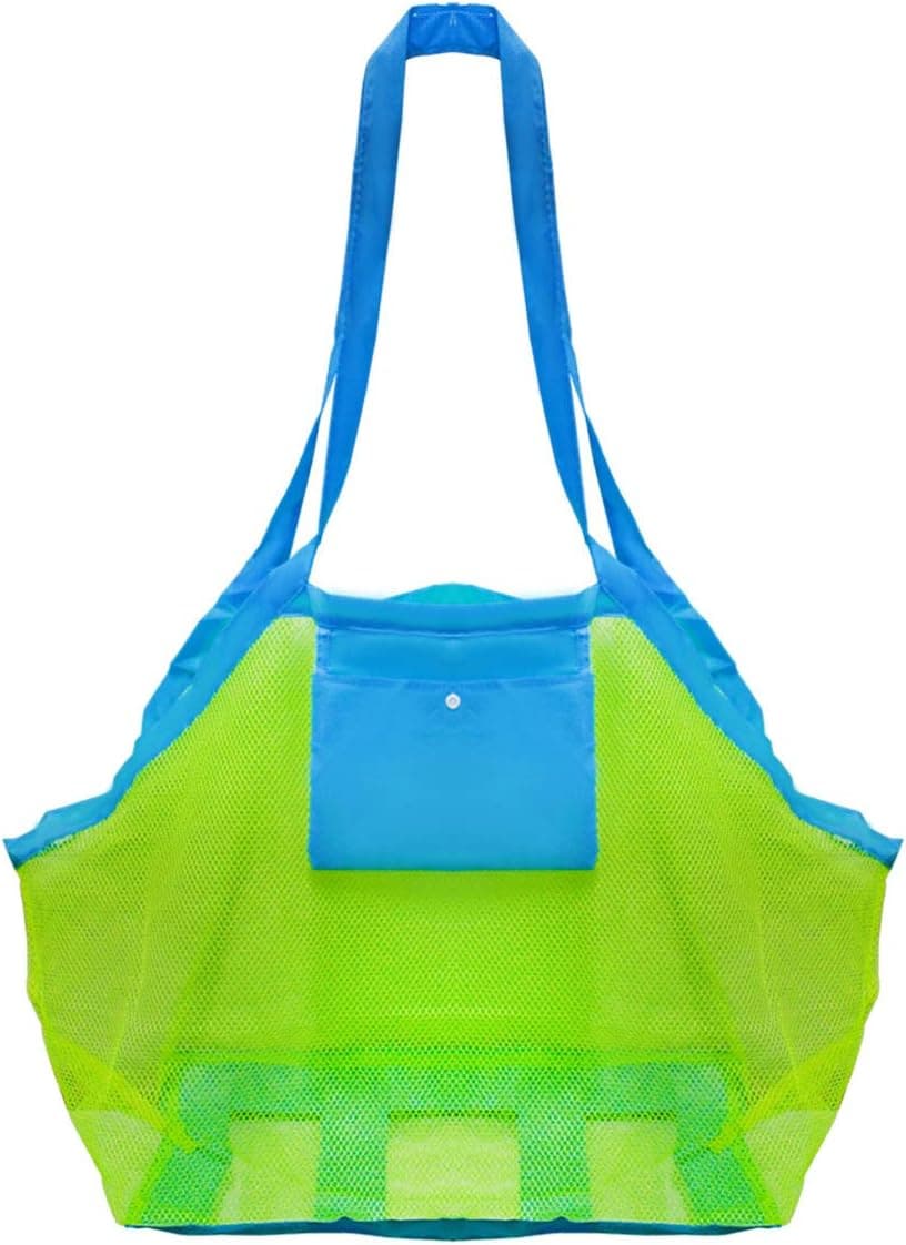 Mesh Beach Toys Bag Extra Large Beach Bags and Totes Sand Tote Bag Storage Bags Children Toys Beach Toy Organizer Kids Sand Toys Collector Perfect for Holding Toys Stay Away from Sand Christmas Gift