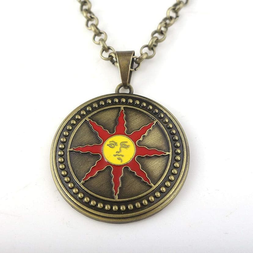 Dark Souls Game Series Inspired - Dark Souls 3 Special Edition The Sun Necklace Pendant. Great Gift For a Gamer Friend And a Great Cosplay Item For Any Dark Soul Franchise Fan. B08LR2WQ6M
