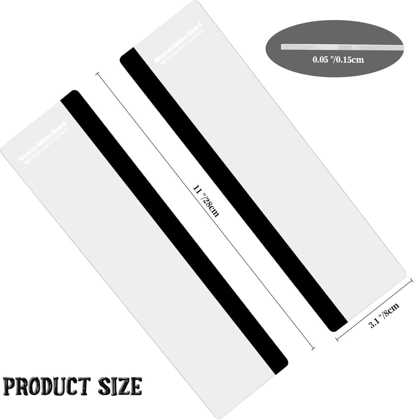 Computer Monitor Memo Board Computer Sticky Note Holder Office Desk Accessories 2pcs Computer Monitor Memo Board Office Supplies B0BRMX3SWH