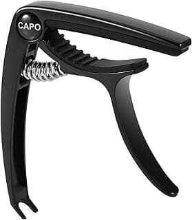 IMUSGO Guitar Capo, Capo for acoustic guitar 6 string, for electric guitar，Acoustic guitar capo,Kapo, Classical guitar capo, Electric guitar capo, Guitar capos(Black)