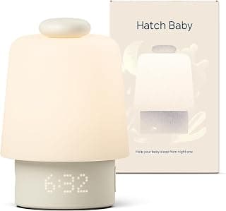 White noise machine, night light, toddler & kid time-to-rise alarm clock, registry essential with 3 months of sleep support Hatch Baby Sound Machine & Night Light Routine Builder (Putty) B0F7C6XJ3P