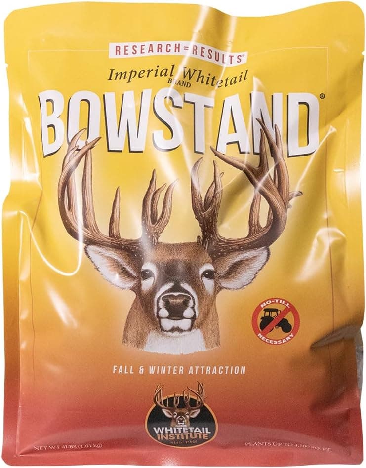 Whitetail Institute BowStand Deer Food Plot Seed, Annual Forage Designed to Attract Deer to Small, Remote Food Plots for Bow Hunting, Can Be Planted with Hand Tools, 4 lbs (4500 sq ft)
