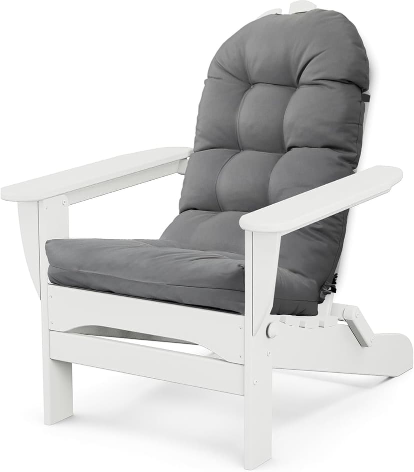 Adirondack Chair Cushion, Thick Indoor/Outdoor Rocking Chair Cushion with High Elasticity PP Cotton Water-Resistant Patio Furniture Cushions High Back Seat Pads for Porch Yard Lawn Chairs 44x19x4