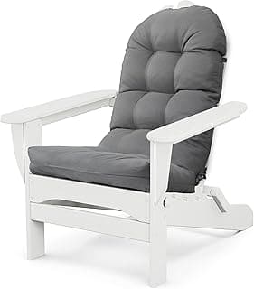 Adirondack Chair Cushion, Thick Indoor/Outdoor Rocking Chair Cushion with High Elasticity PP Cotton Water-Resistant Patio Furniture Cushions High Back Seat Pads for Porch Yard Lawn Chairs 44x19x4