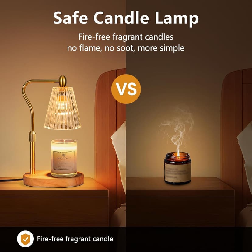 Candle Warmer Lamp with Timer and Dimmer Adjustable Height for Home Room Decor, Brithday Gifts for Women, Candle Warmer for Scented Jar Candles Mother's Day Gifts