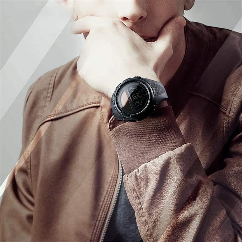 Gosasa Men's Outdoor Sports Multifunction Solar Power LED Digital Watches 50M Water Resistant