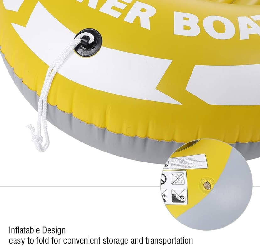 Inflatable Kayak Boat PVC Air Canoe for Fishing Diving Drifting (1 Person Rowing with Double Valve) Inflatable Boat PVC Boot Canoes