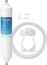 Waterdrop INL Inline Water Filter for Refrigerator and Ice Maker, 1 Year NSF Certified High Capacity Drinking Water Filtration System, Reduces Chlorine, Sediment, Bad Taste & Odor
