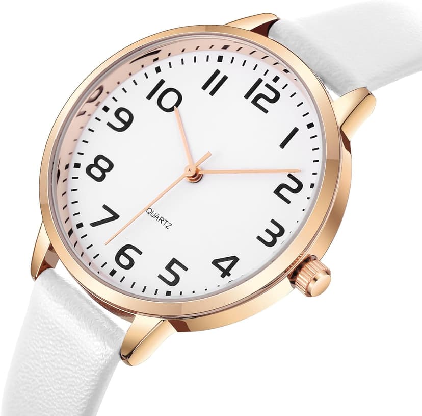 IBSO Women Watches Leather Mesh Strap Round Case Analog Fashion Ladies Wrist Watches