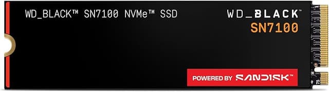 WD Black SN7100 2TB NVMe SSD - Gen4 PCIe, M.2 2280, Up to 7,250 MB/s Read, Up to 6,900 MB/s Write, Next Gen TLC 3D NAND, for Laptops, Handheld Gaming Devices - WDS200T4X0E