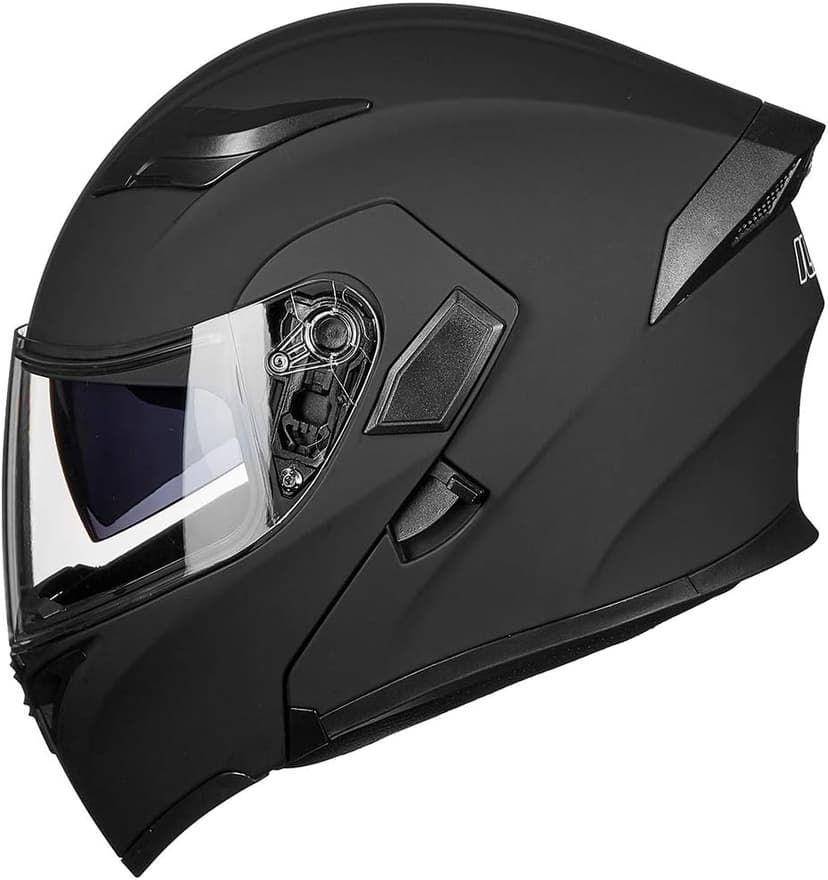 ILM Motorcycle Dual Visor Flip up Modular Full Face Helmet DOT Model 902/902L