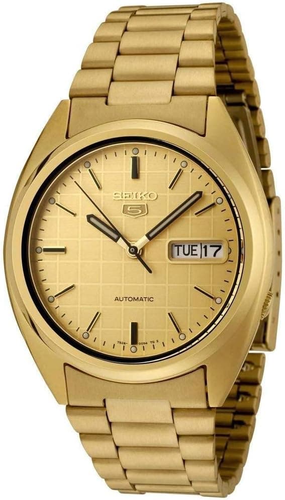 SEIKO Automatic Watch for Men 5-7S Collection - with Day/Date Calendar, Luminous Hands, Stainless Steel Case & Bracelet