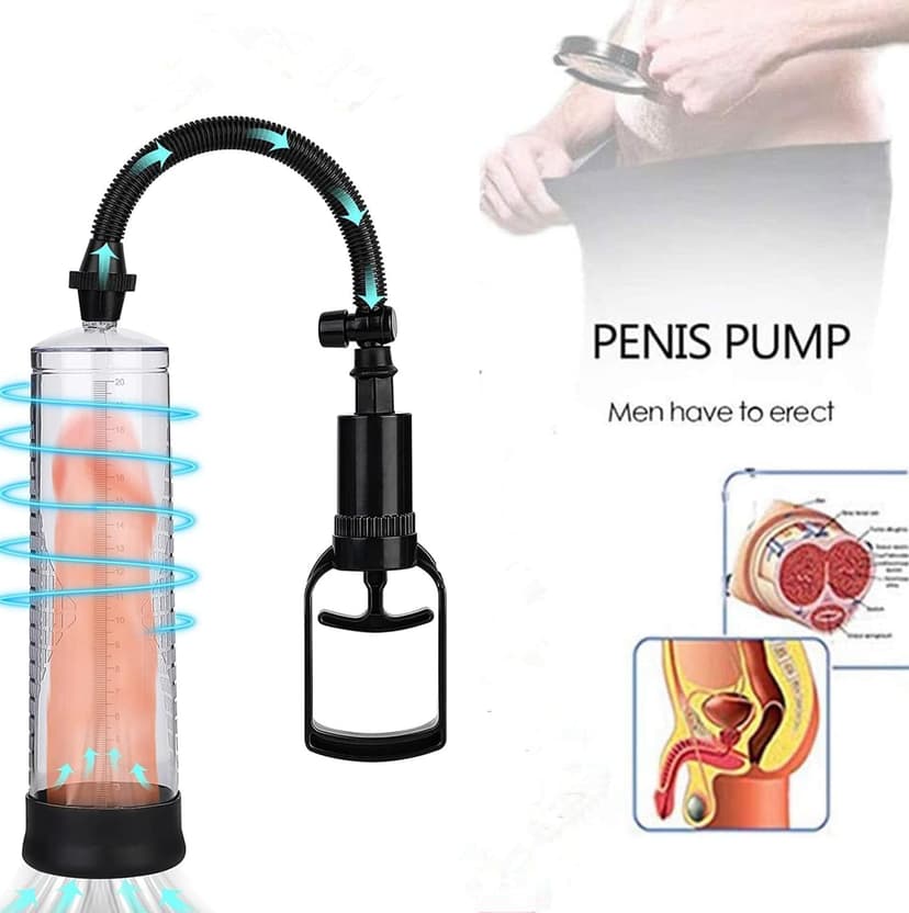 Men's Growth Pump with Strong Suction Vacuum Pump with ED Screen Powerful Electric Vacuum Pump Inch Adjustable Men's Underwear Set Training Tools to Be a Bigger Men 4104451