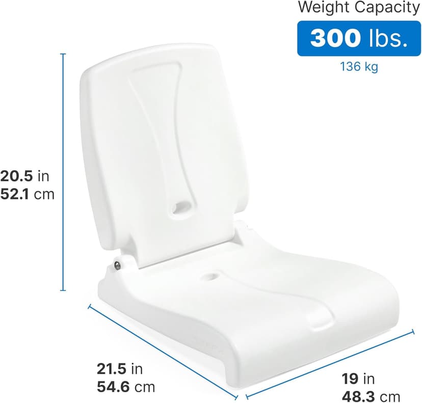 Step2 Foldable Adult Flip Seat, Portable Outdoor Chair for Poolside, Tailgating, Camping, Picnic Chair, Provides Back Support When Sitting on Ground, White