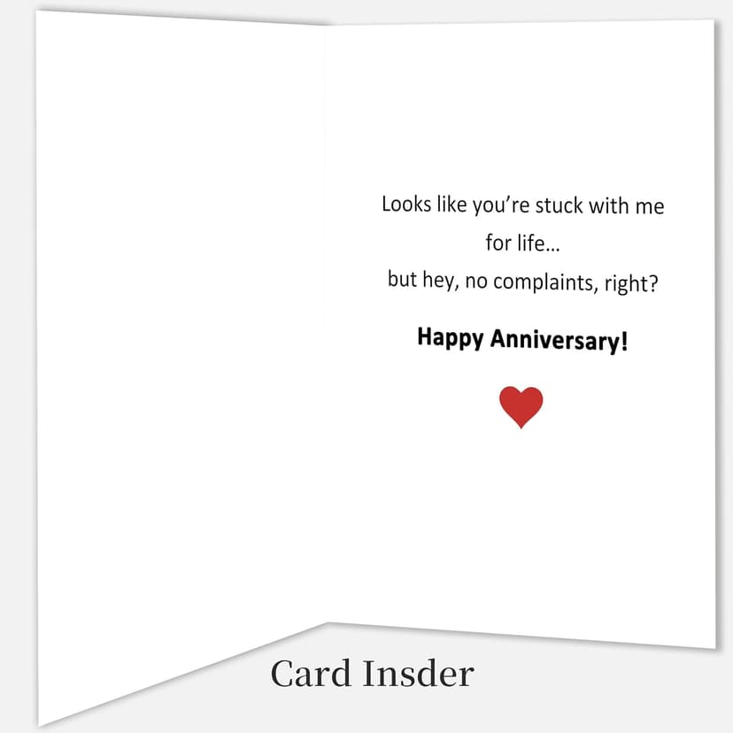 Wedding Anniversary Cards Gifts for Husband Wife Couples, 1 Year Anniversary Cards Gifts for Boyfriend Girlfriend Him Her Funny 1st Anniversary Card, Anniversary Card Gifts for Men Women B0FVTLC5C9
