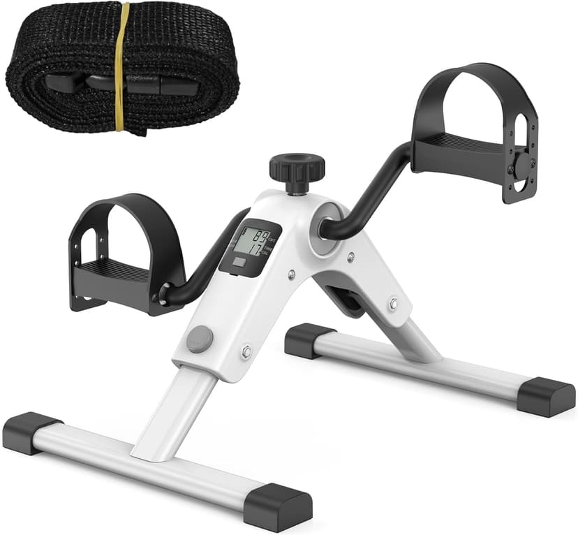 MOMODA Under Desk Bike Pedal Exerciser with LCD Display Portable Mini Exercise Bike for Arm and Leg