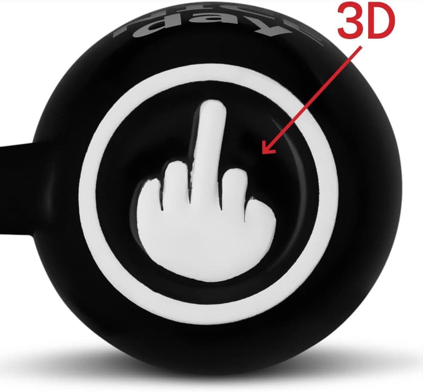 Decodyne Funny Coffee Mug, Gag White Elephant Gifts for Adults and Coworkers - Perfect for Christmas, and Novelty Gifts, Middle Finger Mug, 14 Ounce (Black) B076PJ1JSG