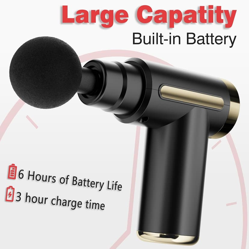 cotsoco Massage Gun Deep Tissue for Pain Relief with 4 Massage Heads & 6 Speeds, Electric Mini Handheld Body Massager for Any Pain Relief, Best Gifts for Men and Mom B0CP3K8G9X
