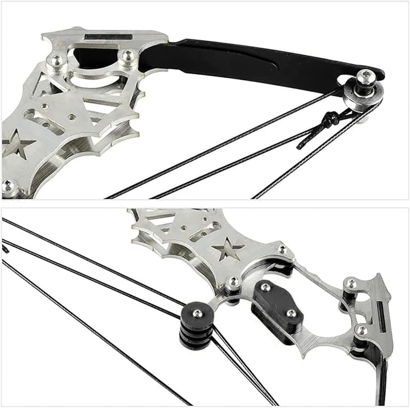 Archery Bow Set Left and Right Hand Compound Bow Hunting Bow Metal Material Catapult RH/LH for Practice Archery