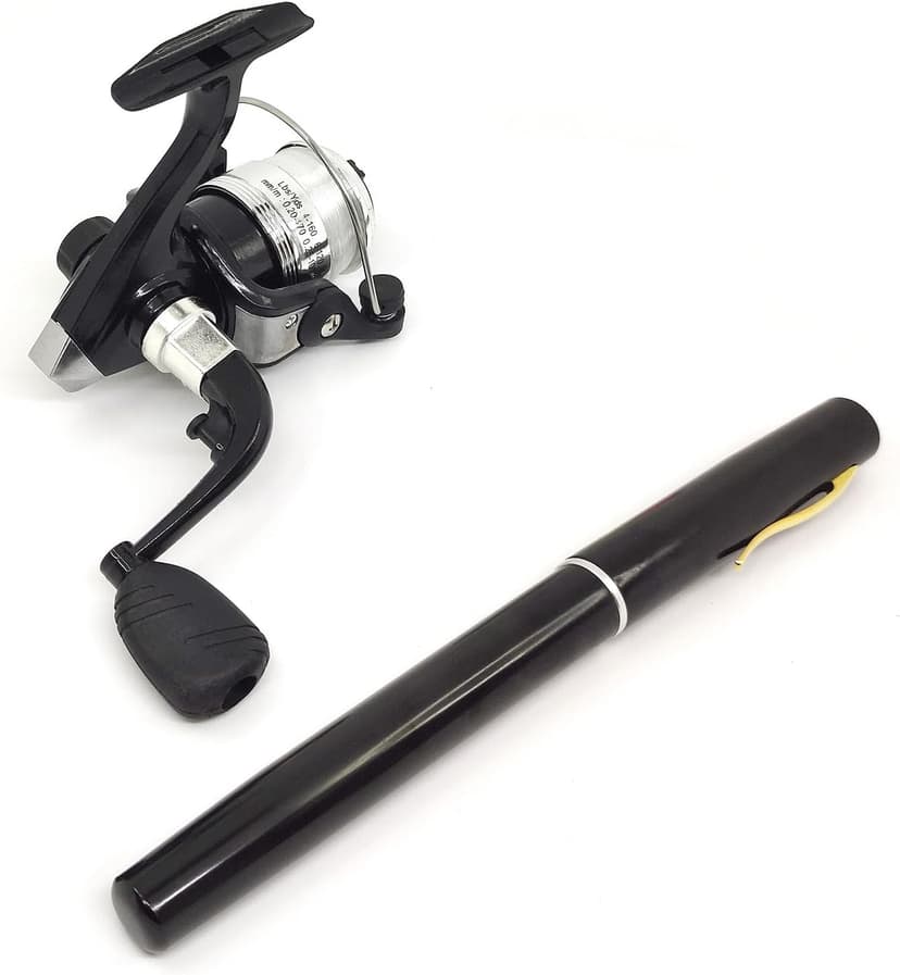 Portable Small Pen Fishing Rod And Spinning Reel Combo, 38inches Pocket Mini Fishing Kit Telescopic Fishing Pole For River Lake Reservoirs Ice And So On (Fishing Rod and Reel Combos)