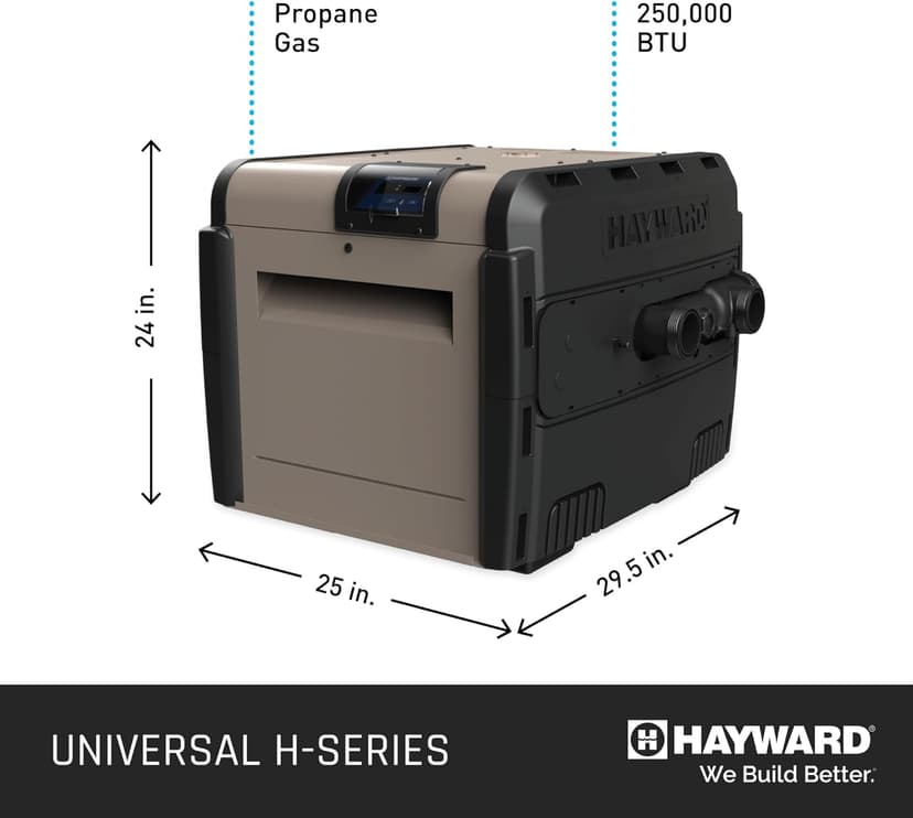 Hayward W3H250FDP Universal H-Series 250,000 BTU Propane Pool Heater and Spa Heater for In-Ground Pools and Spas