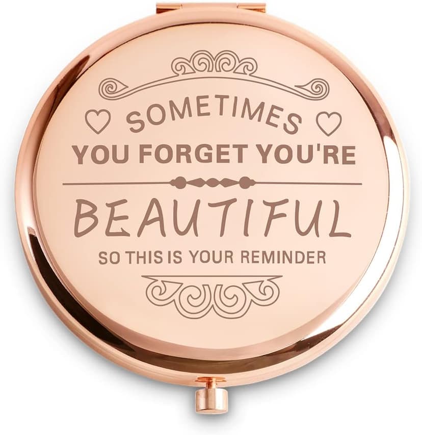 Inspirational Gifts for Women Girl, Personalized Gift for Adult Teen, Compact Mirror for Friend Sister Daughter Wife Mom, Birthday Graduation Mothers Day Basket Stuffers B0CSFWSZKC