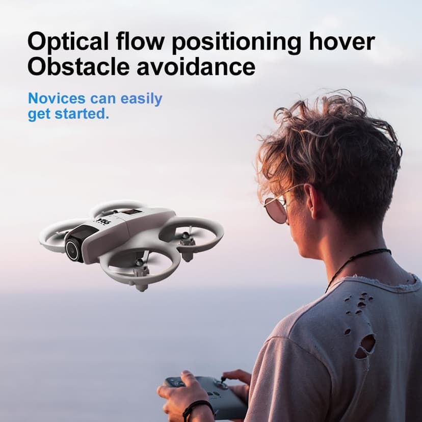RC Small Drone with Dual Cameras, Propeller Guard, Altitude Hold, One-Key Takeoff, 3D Flips, 2 Batteries, Intelligent Obstacle Avoidance, Remote Control Helicopter Airplane, Hovering, APP Control, LED Lights, for Beginners FPV Palm Takeoff Mini Quadcopter (Orange)