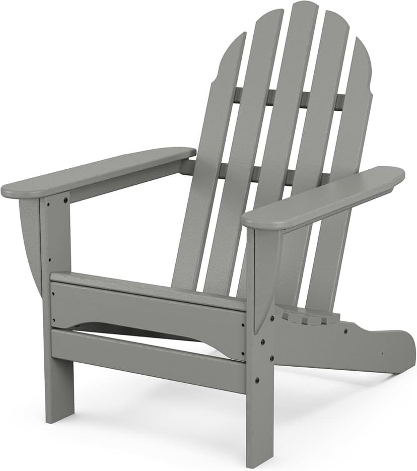 Polywood AD4030GY Classic Outdoor Adirondack Chair, Slate Grey