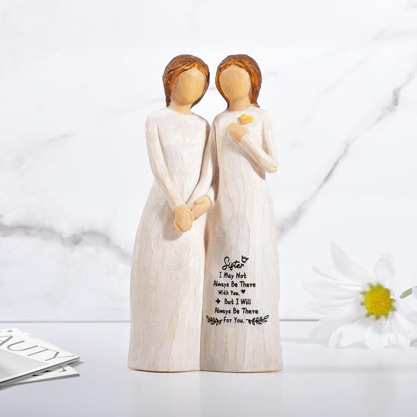 Sister Gifts for Women,4.90” Sister Gifts Figurine for Best Friend,Sister Birthday Gifts,Sisters Gifts from Sister,Women Gifts for Sister and Best Friend on Birthday and Sisters' Day