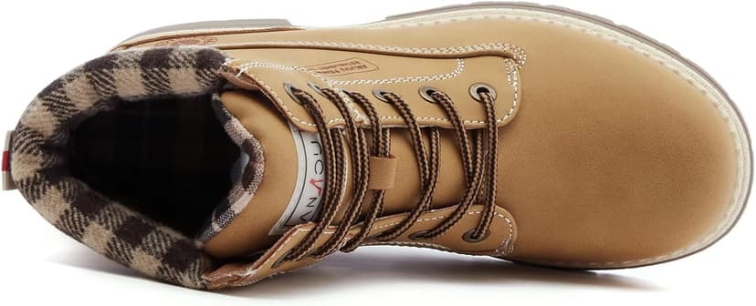 ANJOUFEMME Work Hiking Boots for Women Waterproof - Womens Outdoor Ankle Boots Lightweight Snow Winter Boots for Trekking Walking