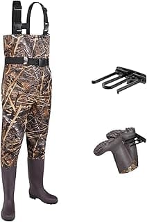 FISHINGSIR Fishing Waders for Men, 2-Ply Nylon/PVC Waterproof Women Chest Wader with Boots, Bootfoot Hunting Waders
