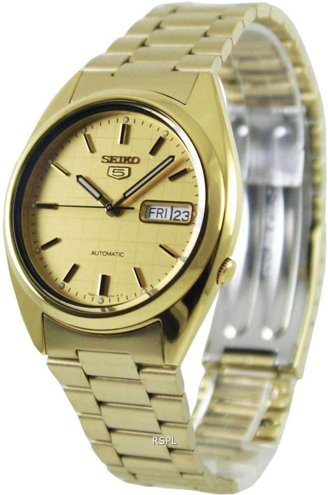 SEIKO Automatic Watch for Men 5-7S Collection - with Day/Date Calendar, Luminous Hands, Stainless Steel Case & Bracelet
