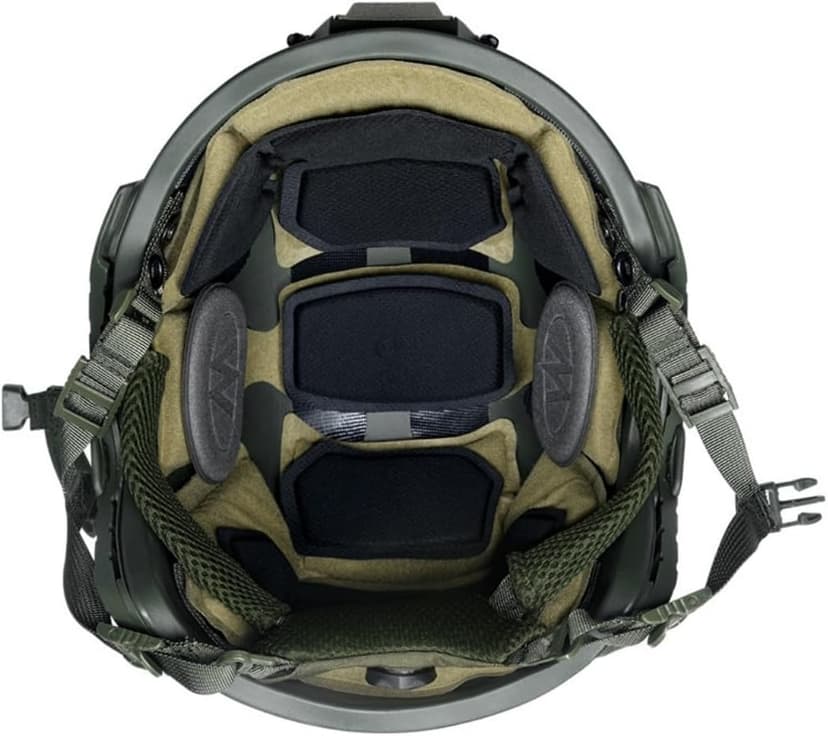 OD Level IIIA Super High Cut OPS Fast SF Tactical Helmet with Accessory Mounts