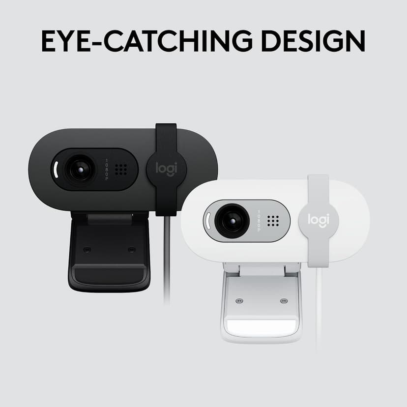Logitech Brio 101 Full HD 1080p Webcam for Meetings, Streaming, Desktop, Laptop, PC - Built-in Mic, Shutter, Works with Zoom, Microsoft Teams, Nintendo Switch 2’s New GameChat Mode, USB-A,-Black