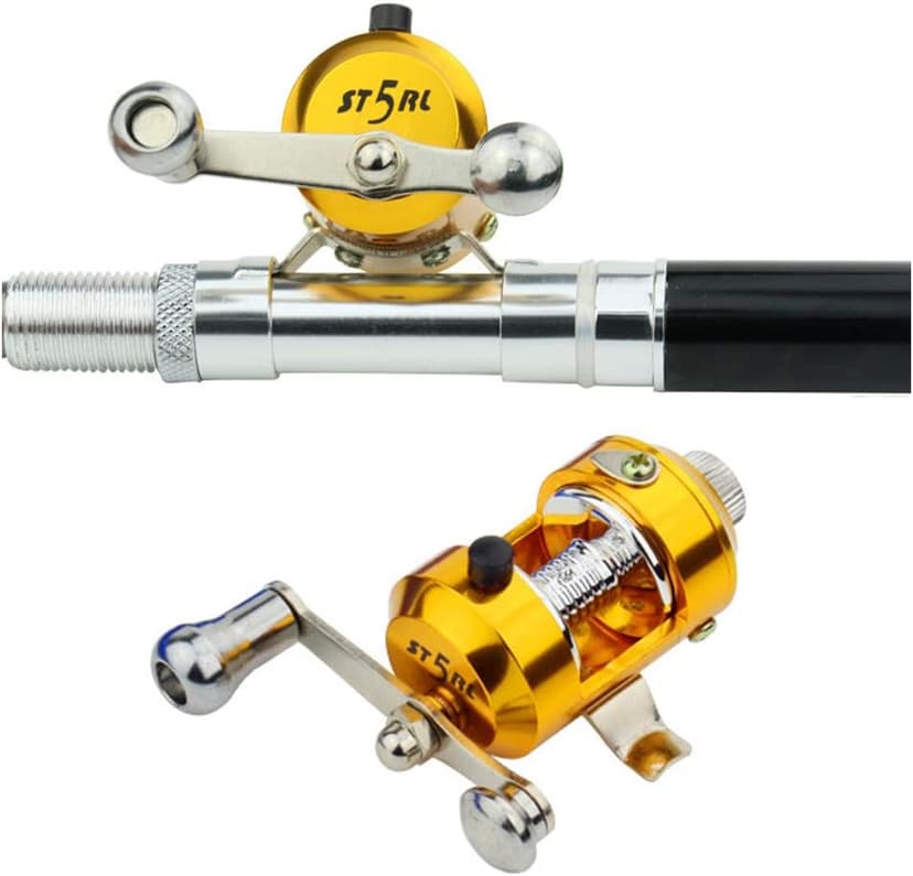Portable Pocket Telescopic 38inch Mini Pen Shape Fishing Rod and Reel Combos, Pen Shape Folded Fishing Pole with Reel Wheel Gift, Suit for River, Lake, Reservoir, Ice Fishing and So On