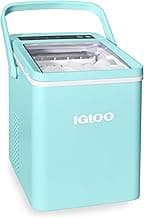 Igloo Automatic Self-Cleaning Portable Electric Countertop Ice Maker Machine with Handle, 26 Pounds in 24 Hours, 9 Ice Cubes Ready in 7 Minutes, with Ice Scoop and Basket