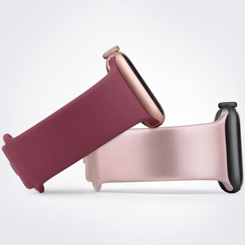 Meliya Band for Apple Watch Series 8 SE 7 6 5 4 3 2 1 45/41/40/44/38/42mm Women Men Soft Replacement Silicone Band for iWatch