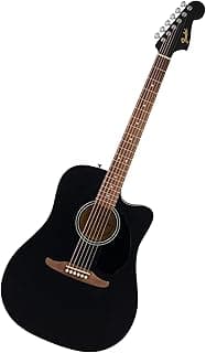 Fender California Debut Redondo CE Series Acoustic Guitar, Beginner Guitar, 2-Year Warranty, Includes Built-In Tuner, Black
