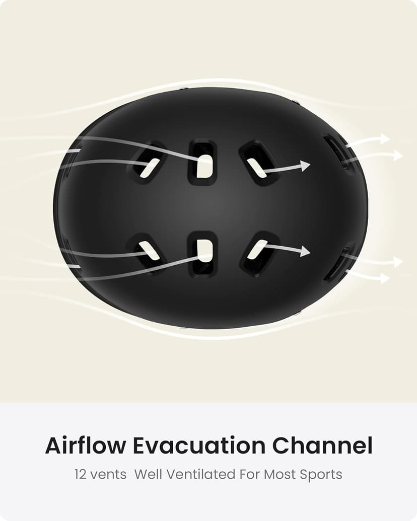 OutdoorMaster Skateboard Cycling Helmet - Two Removable Liners Ventilation Multi-Sport Scooter Roller Skate Inline Skating Rollerblading for Kids, Youth & Adults