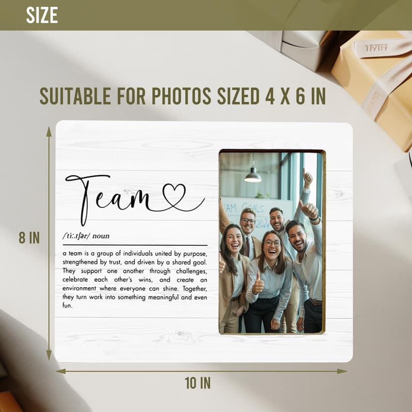 Team Definition Gifts Picture Frame, Best Team Ever Gifts Picture Frame for Employees Coworker Colleage B0FQ3VZXW9