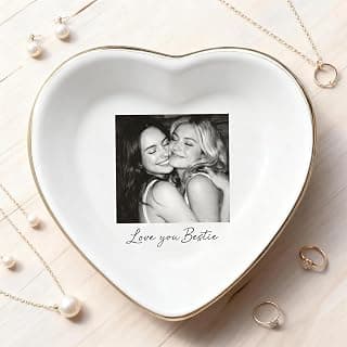 My4gifts Personalized Besties Photo Jewelry Dish, Sisters Jewelry Dish, Custom Besties Gifts, Bff Gifts, Friendship Gift, Best Friend Gift for Women, Custom Jewelrys Plate, Birthday, Christmas/2 B0GFCRMT8Q