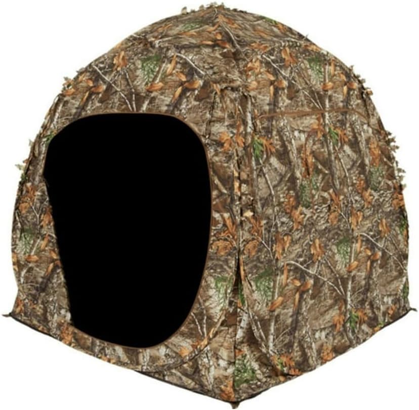 Ameristep Outhouse Lightweight Durable Hunting Spring Steel Mossy Oak Break-Up Country Ground Blind - 1 Hunter Concealment - Easy Setup & Takedown
