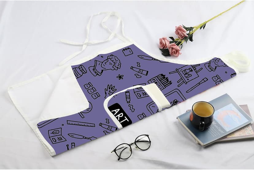 MBMSO Painting Artist Apron with Pockets Artist Painter Gifts Art Lover Gift for Art Teacher Student Painter Apron Waterproof B0CSDBGH7X