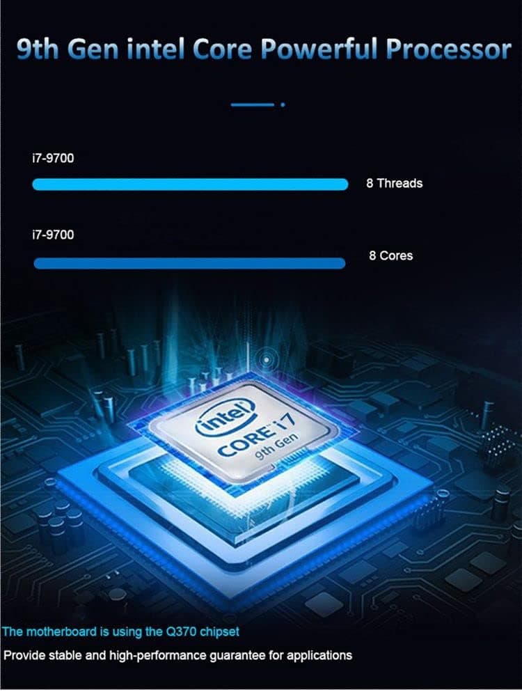 Dell OptiPlex 7070 SFF Desktop Computer PC, Intel 8 Core i7-9700 3.0GHz up to 4.70GHz,32GB DDR4 Ram New 1TB NVMe M.2 SSD,AX210 Built-in WiFi 6E,Windows 11 Pro, Wireless Keyboard & Mouse (Renewed)