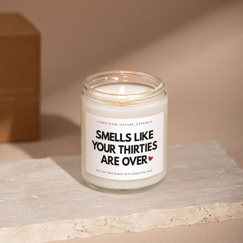 Funny 40th Birthday Gifts Women Unique, 9oz Lavender Scented Soy Wax Candle, 1985, 40th Birthday Decorations for Women, Men, Wife, Her, Him, Sister, Daughter, Cool Gifts