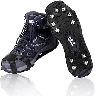 Lechin Lechin Crampons - Ice Cleats - Anti Slip Winter Ice Grippers Traction Cleats - 11 Stainless Steel Spikes