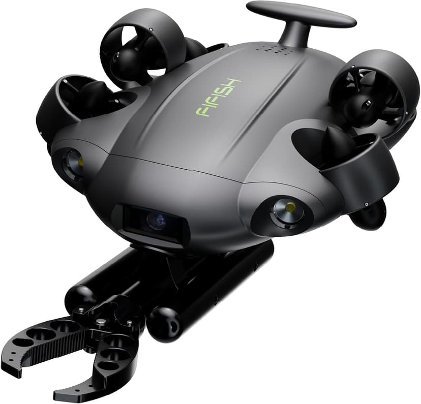 FIFISH QYSEA V6 Expert M100A Underwater Drone with Robotic Arm, AI Vision Lock Portable ROV with Q-Interface, Underwater Robot with Industrial Case, 6 Hours Working Time, 4K Camera, 330ft Dive
