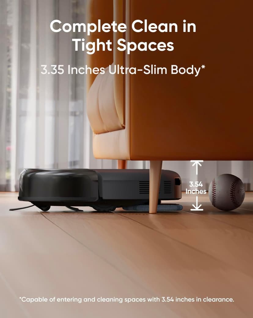 eufy Omni C20 Robot Vacuum and Mop Combo, All-in-One Station, Auto Mop Washing and Auto Drying for Hands-Free Cleaning, 7000 Pa Powerful Suction, Self Emptying, 3.35-Inch