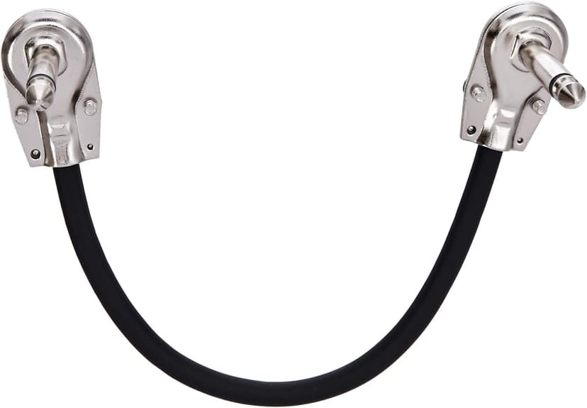 Amazon Basics 1/4 Inch Guitar Patch Auxiliary Cable, 6 in, 6-Pack, Black
